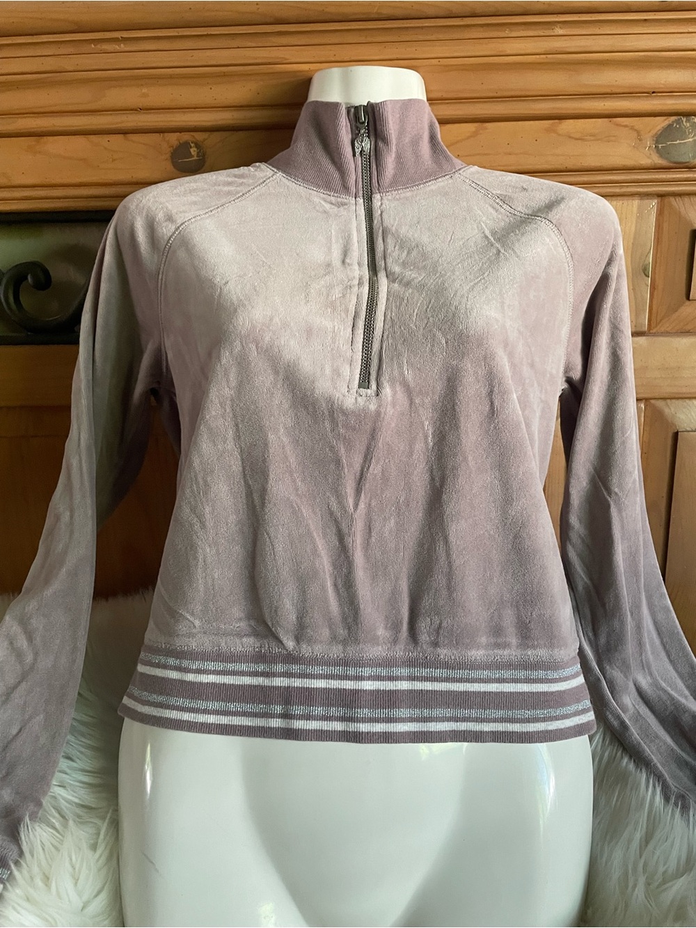 Victoria's Secret Mauve Quarter-Zip Pullover